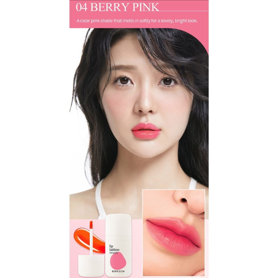 BERRISOM LIP TATTOO TINT PACK - 04 BERRY PINK