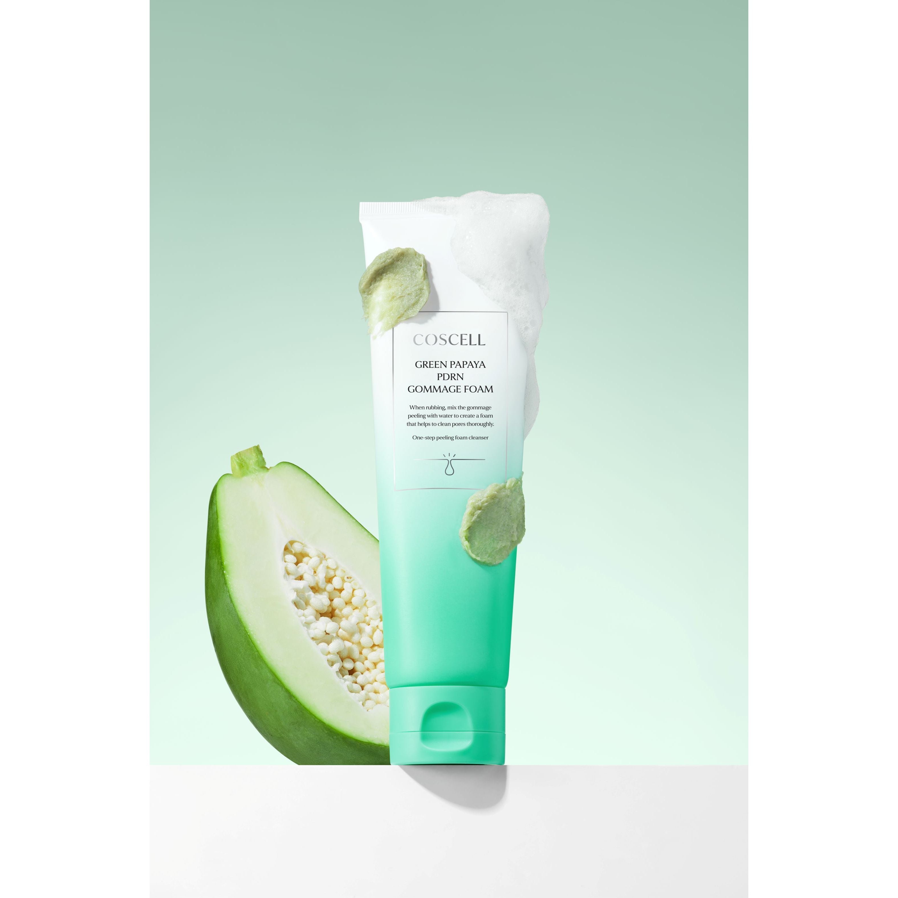 Coscell Green Papaya PDRN Gommage Foam