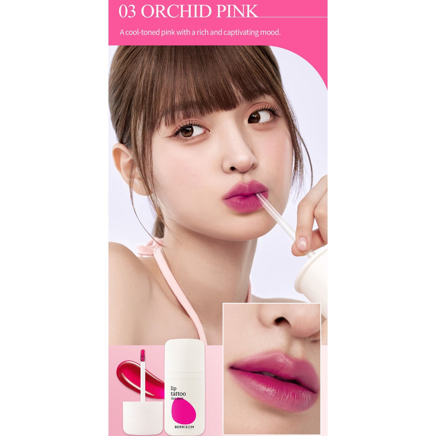 BERRISOM LIP TATTOO TINT PACK - 03 ORCHID PINK